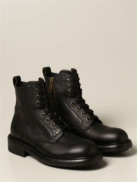 dolce gabbana botas hombre|Botines de charol en negro .